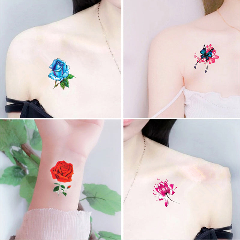 Colecție de autocolante pentru tatuaje artistice 3D, impermeabile și delicate cu pielea | elesira