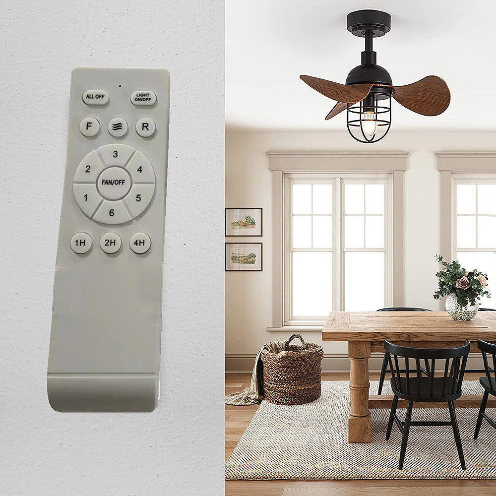 Charming Contemporary Ceiling Fans in Dark Walnut with Lamp | elesira