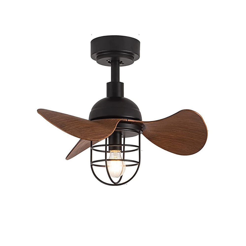 Charming Contemporary Ceiling Fans in Dark Walnut with Lamp | elesira