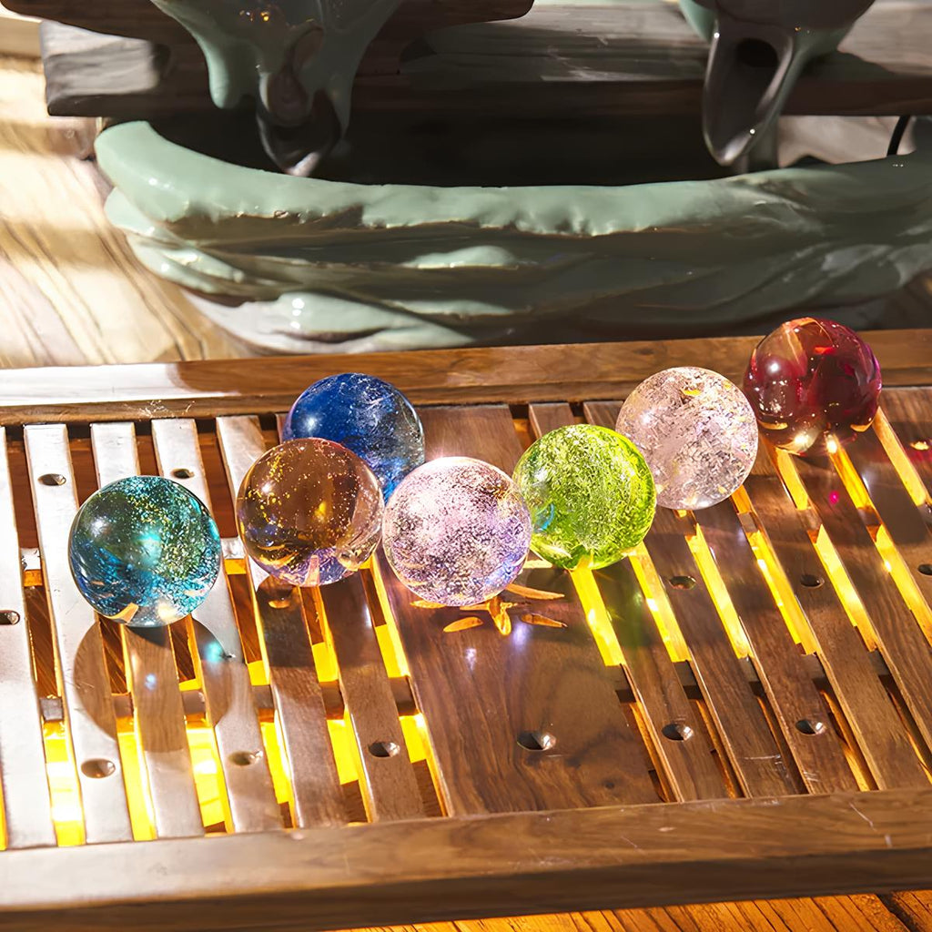 Celestial Glow Crystal Orbs – 7 Galaxy-Inspired Lights | elesira