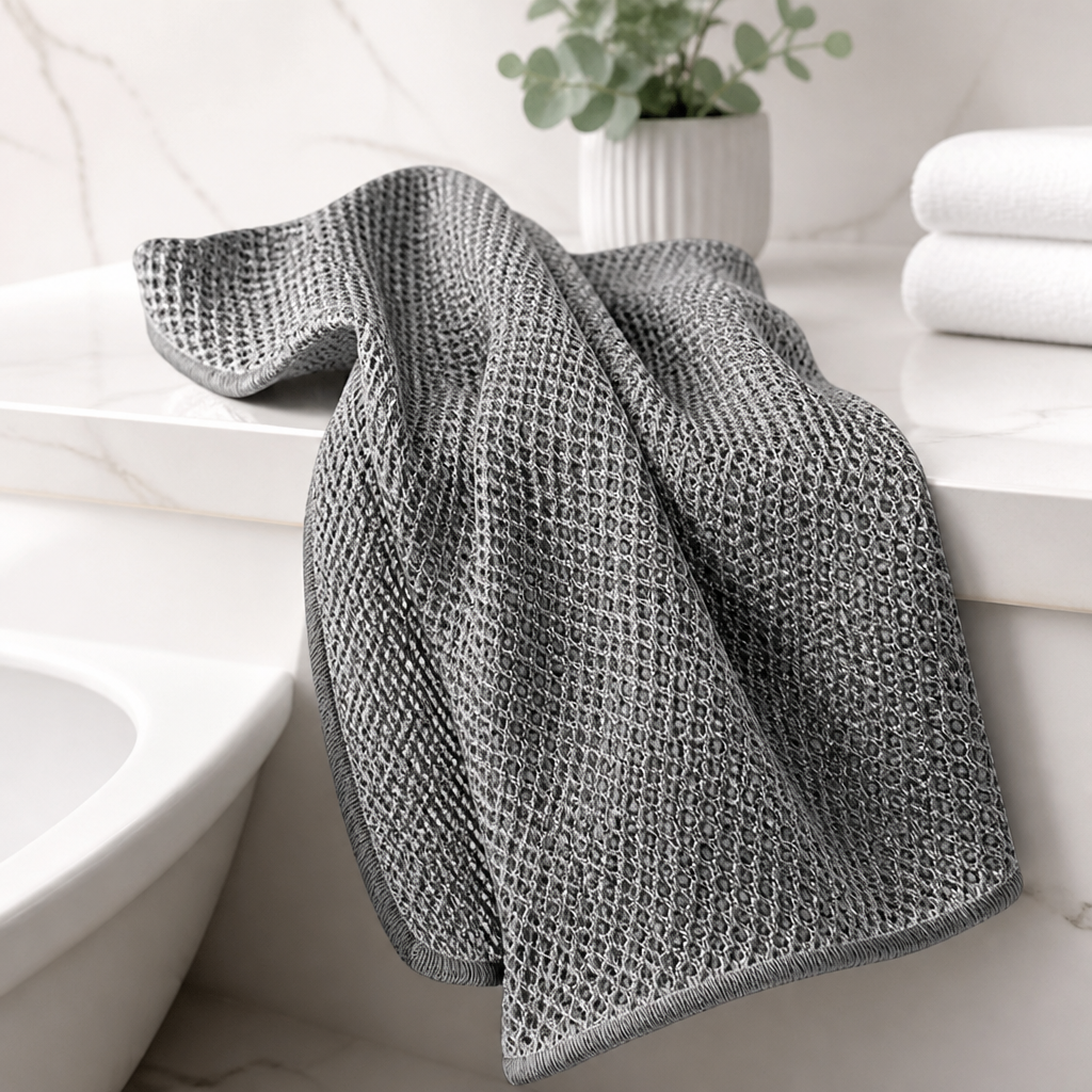 Exfoliační ručník SilverSilk | Zažijte hebkou, čistou a zářivou pokožku při každém sprchování | elesira