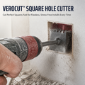 Emporte-pièce à trous carrés VeroCut | Découpez rapidement des carrés parfaits pour des installations impeccables et sans stress, à chaque fois | elesira