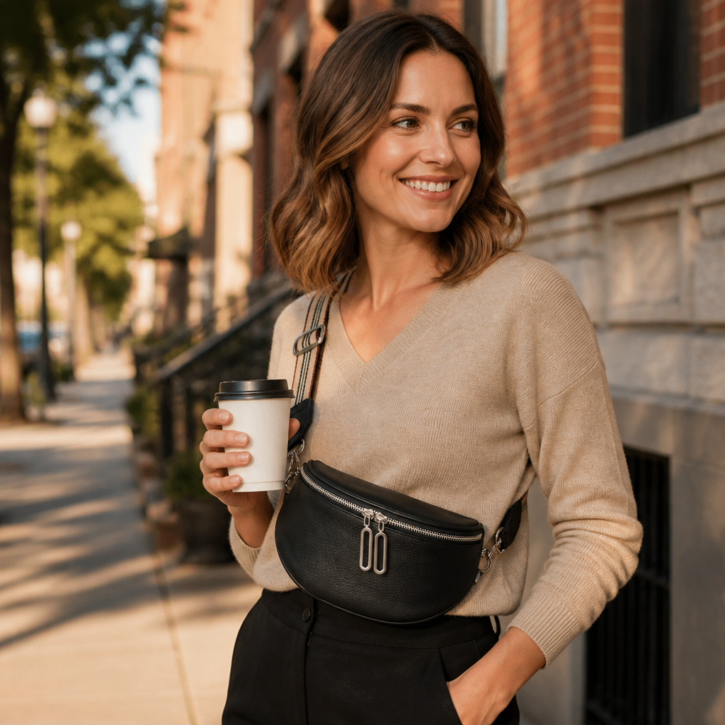 VeroLuxe crossbody-veske | Ha kontroll over hvert øyeblikk med en skarp, stressfri stil | elesira