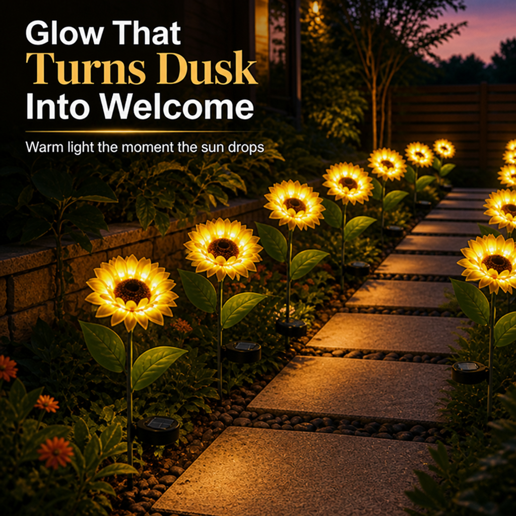 SoloraBloom | Transformez votre jardin en un havre féerique baigné d’une douce lumière chaque soir | elesira