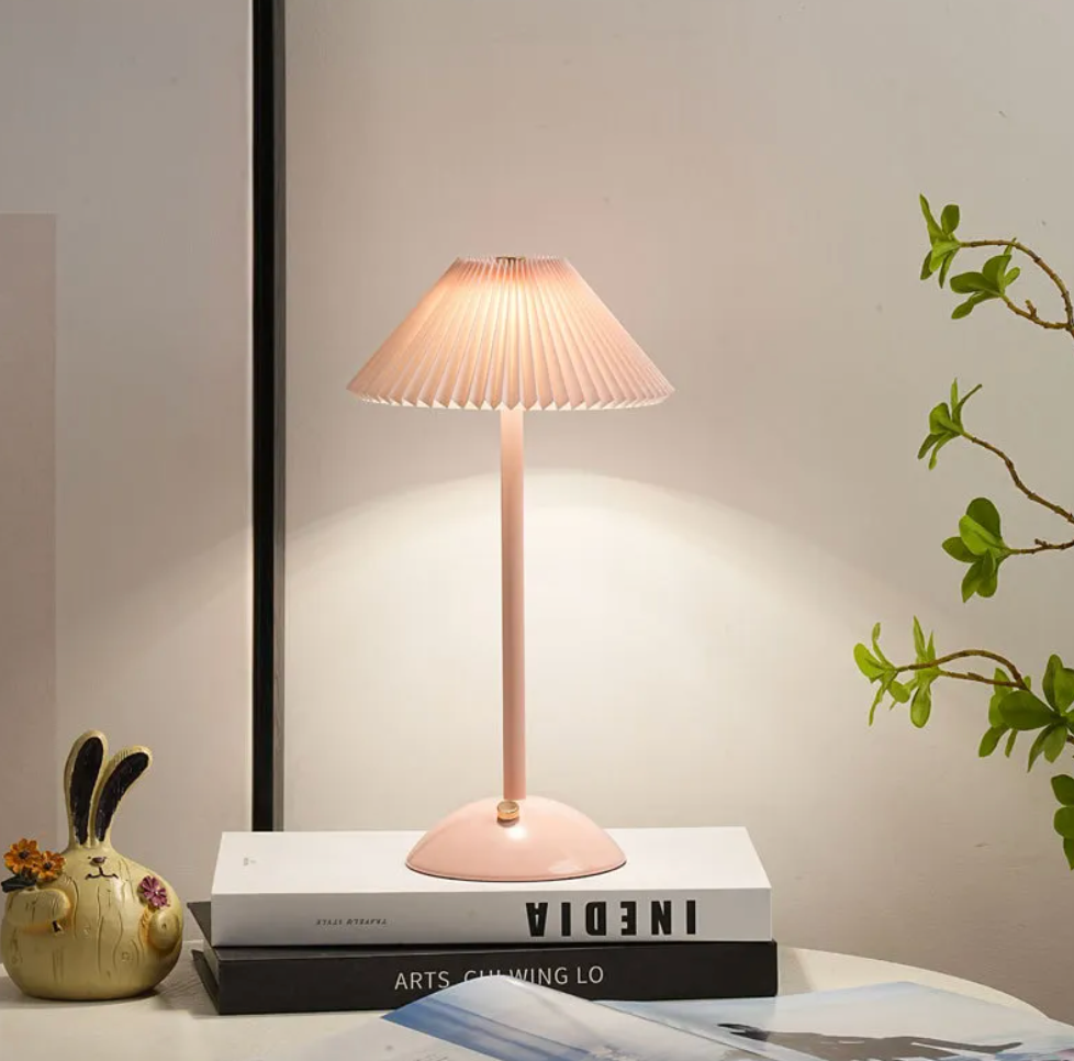 Lámpara de mesa moderna inalámbrica con función de carga USB LumiFold – Regulable en 3 niveles - Lámpara de noche - Sala de estar | elesira