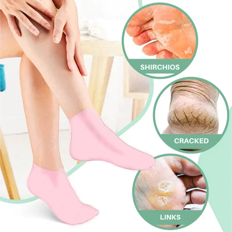 Chaussettes en silicone VeluxeSilk | Profitez d’une douceur toute la journée et dites adieu aux douleurs aux pieds | elesira