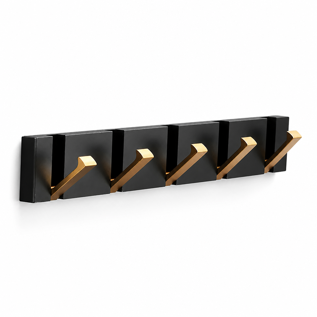 Space-Saving Foldable Aerospace Aluminum Wall Hook (2–6 Hooks) | elesira