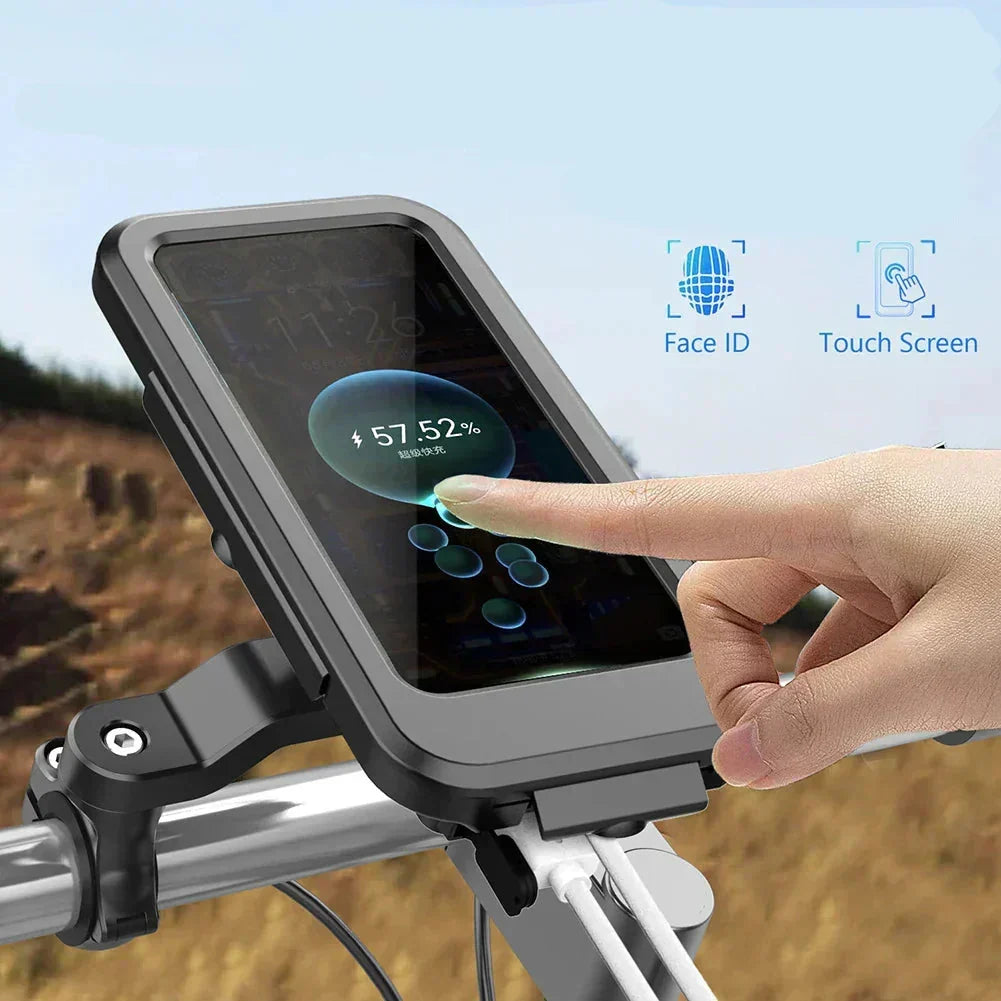 Wireless Charging Bicycle Phone Mount – Waterproof Design | elesira