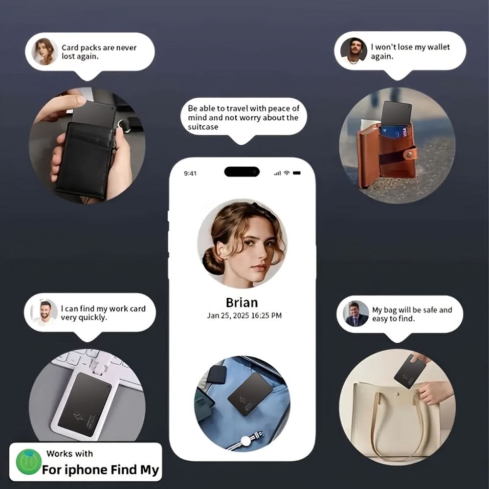 Smart Wallet Tracker Card – Smal design för enkel att bära med sig | elesira