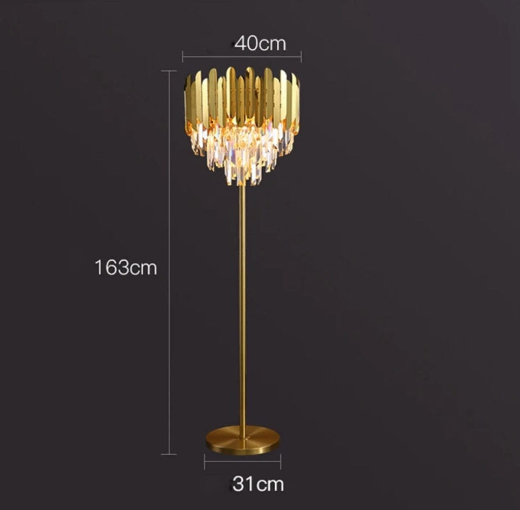 Křišťálová podlahová a stolní lampa Ivy | elesira
