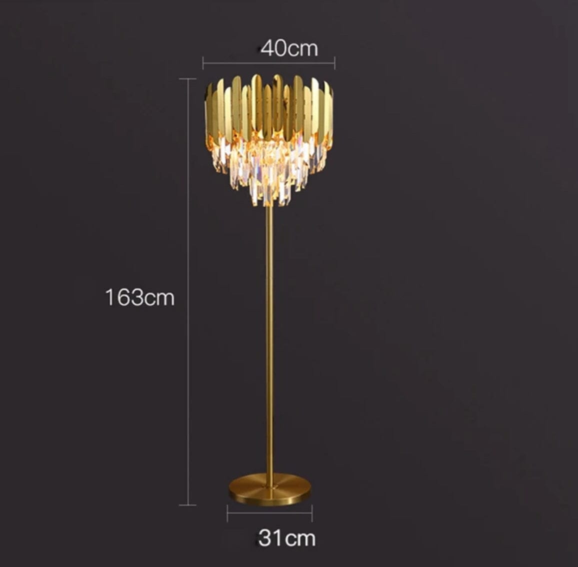 Křišťálová podlahová a stolní lampa Ivy | elesira