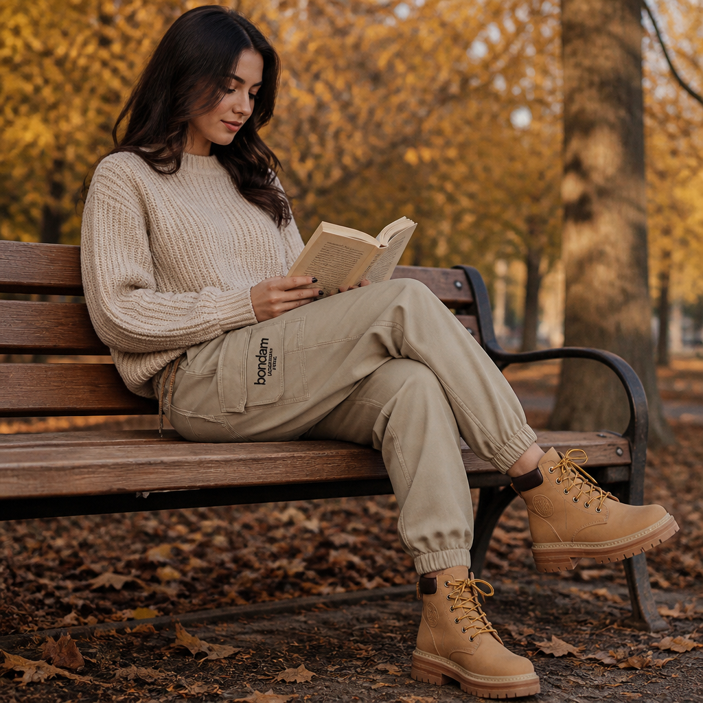 VitaLuxe – Pantaloni cargo jogger confortabili, cu talie ajustabilă cu șnur | elesira