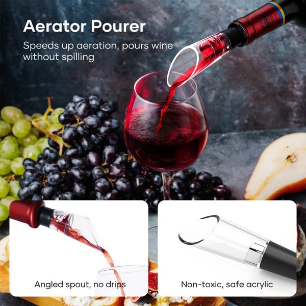 VinAura 6-in-1 Wine Ritual Master | Oppnå uanstrengt eleganse og perfekte skjenkinger hver gang | elesira
