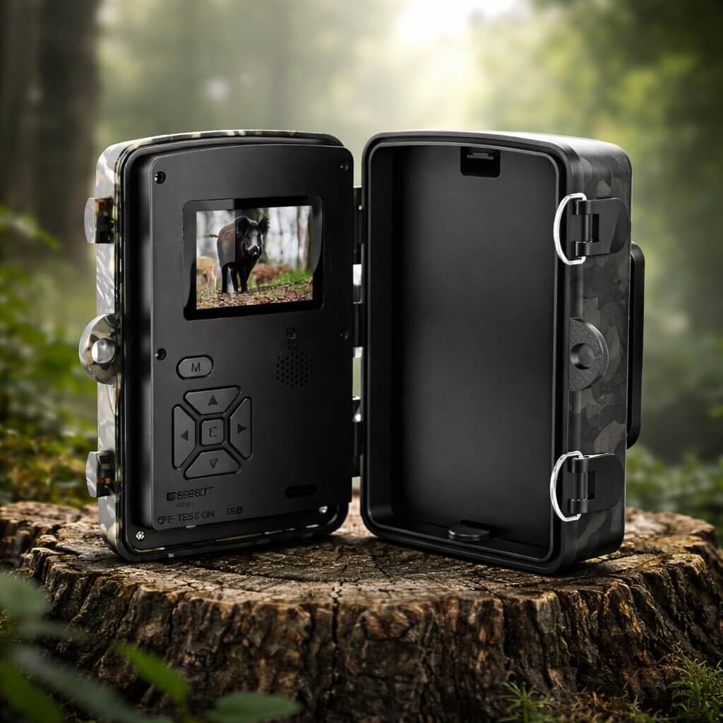 Cámara de monitoreo de fauna con visión nocturna - Detector de movimiento - Resistente a la intemperie - Forest Guardian | elesira