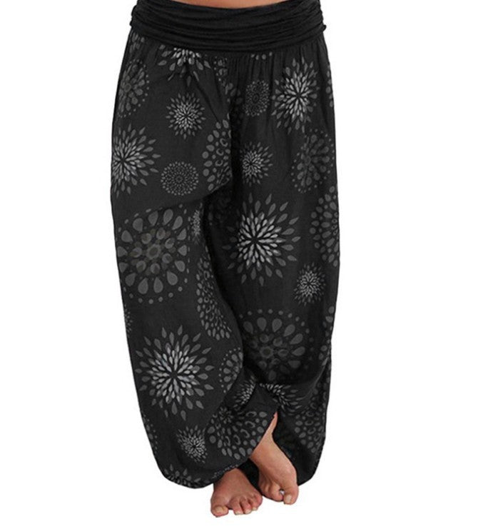 Pantalon Sarouel Femme Style Bohème – Coupe Large Ultra Confort