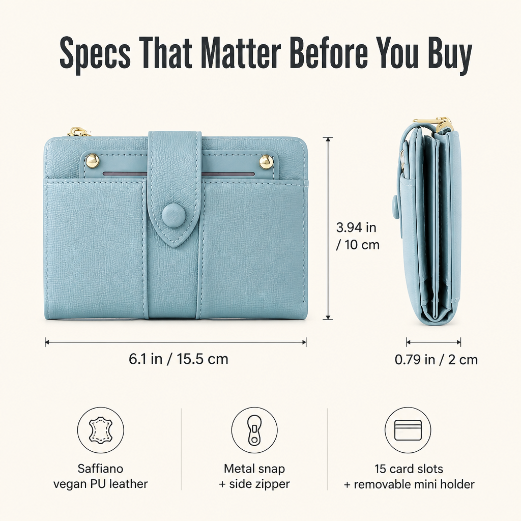VeroLuxe | Holds 15 Cards Without Adding Bulk to Your Tiniest Bag | elesira