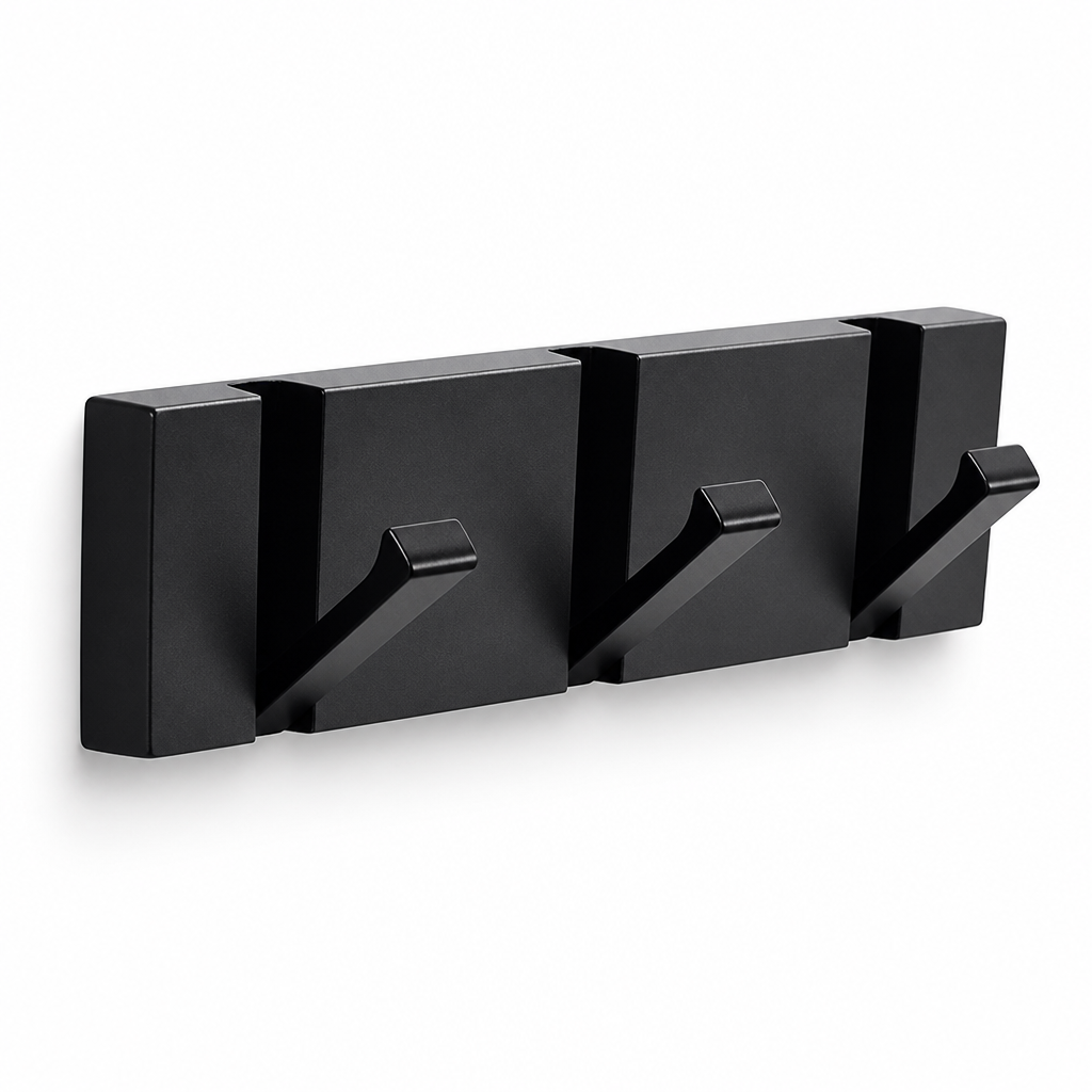 Space-Saving Foldable Aerospace Aluminum Wall Hook (2–6 Hooks) | elesira