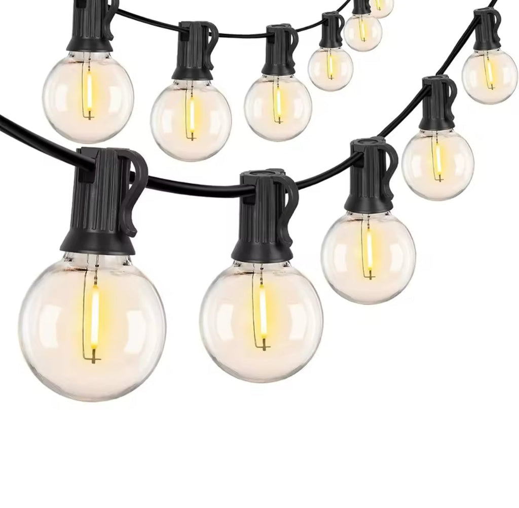 Værbestandige utendørs lysslynger med varmt hvitt LED-lys | elesira