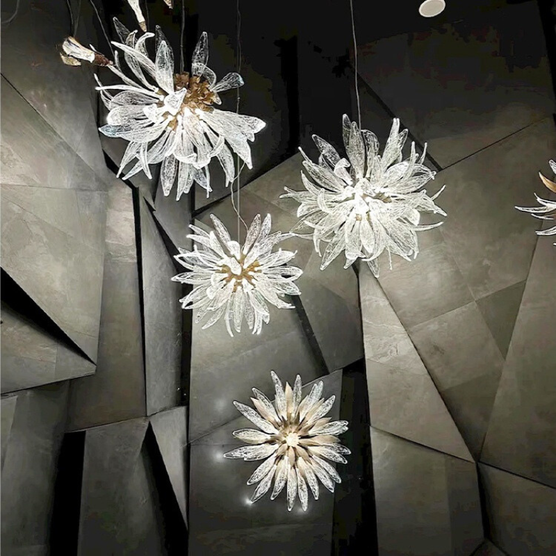 Sunflower Glass Chandelier | elesira