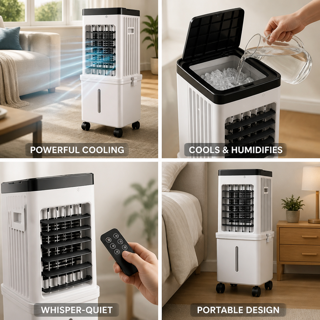 Windowless 3-in-1 Whisper-Quiet Portable Air Conditioner | elesira