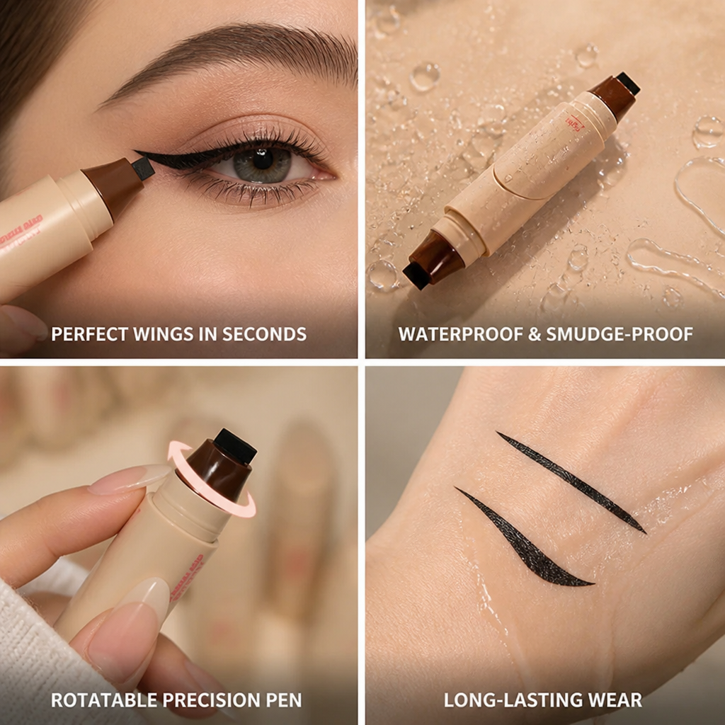 Eyeliner a penna con timbro impermeabile e anti-sbavatura | elesira