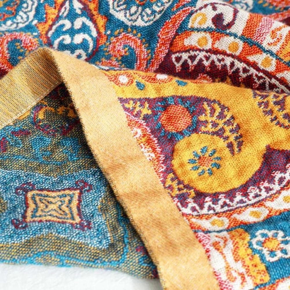 Vintage stílusú pamuttörölköző bohém mintával | elesira
