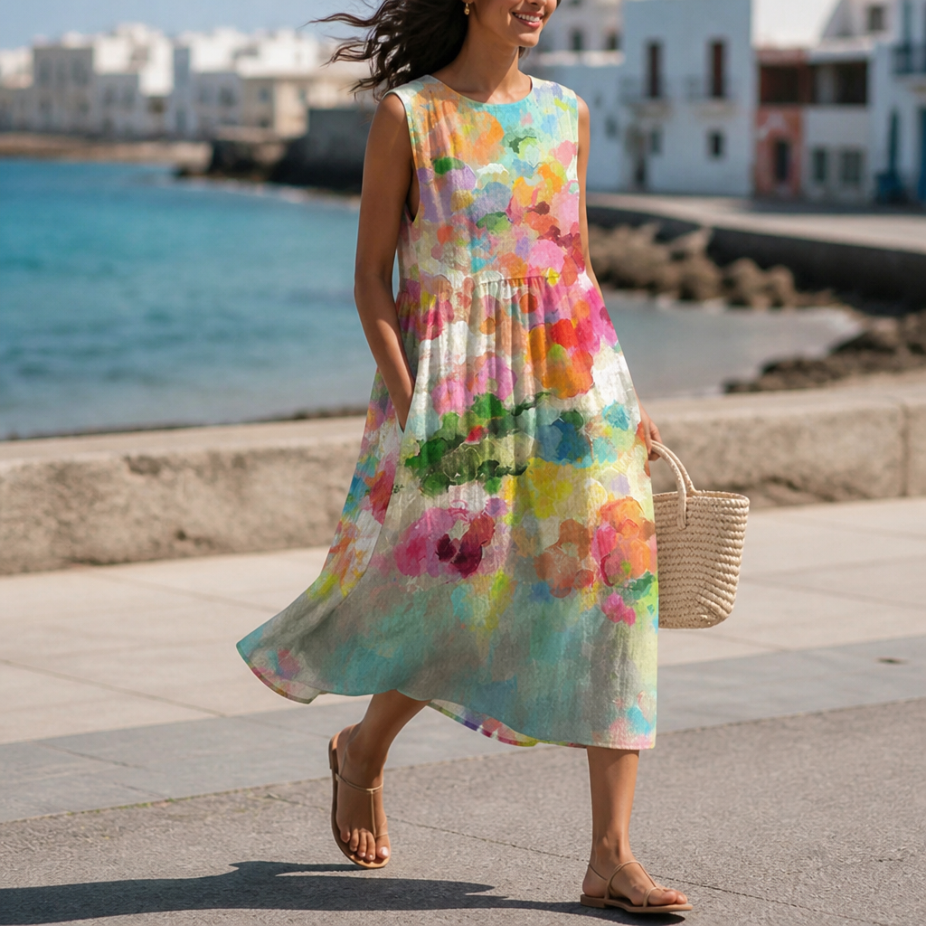 VivaLuna Color Splash Dress | Tænd din selvtillid med hvert farverigt åndedrag | elesira