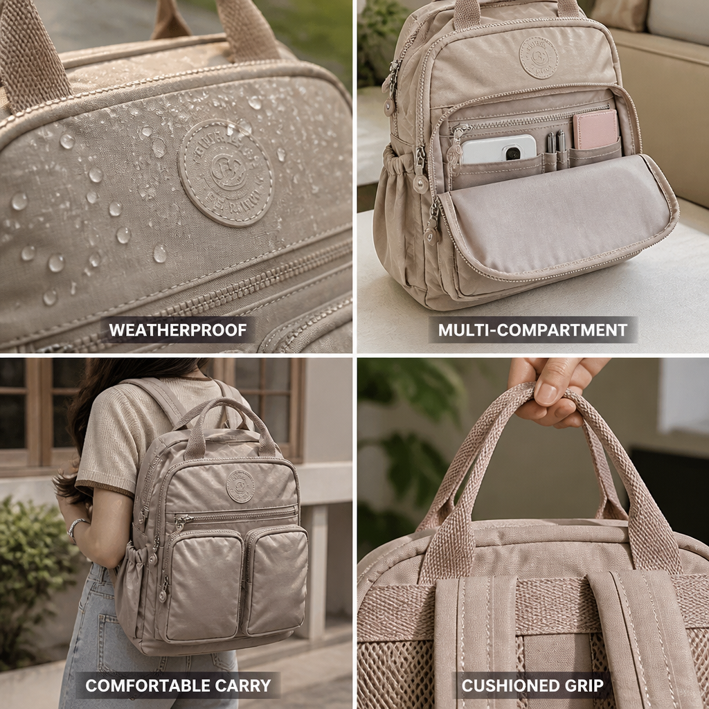 Weatherproof Multi-Compartment Backpack (Women's) | elesira