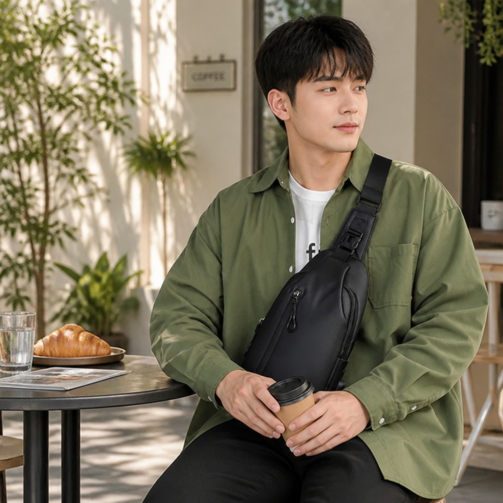 VertaShield – Voděodolná crossbody taška přes rameno s USB nabíjecím portem - elesira