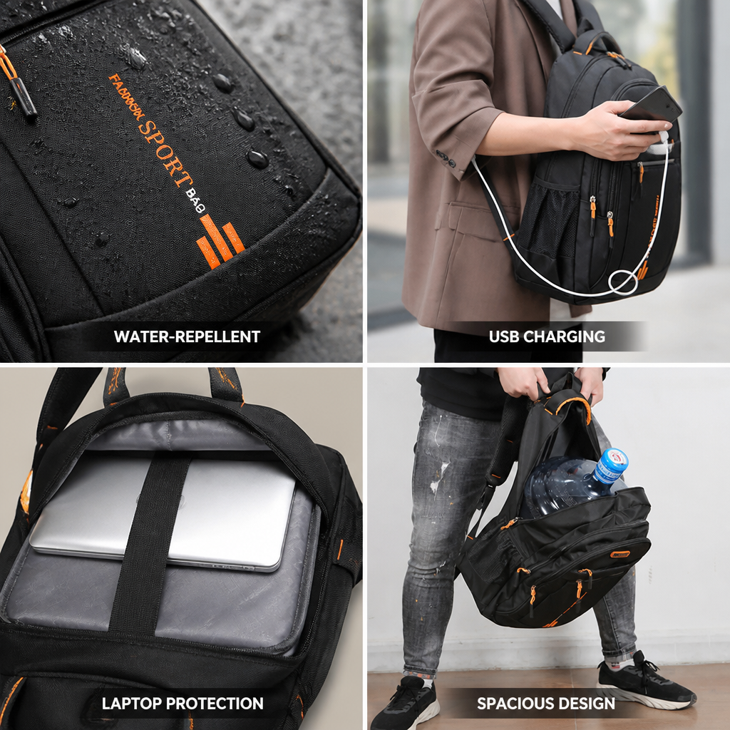 Rucsac Oxford hidrofug cu încărcare USB (pentru laptop de 15.6in) | elesira