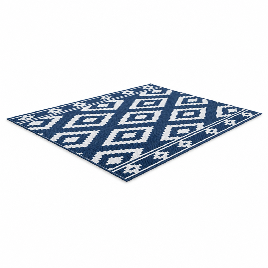 Weatherproof UV-Resistant Geometric Outdoor Rug | elesira