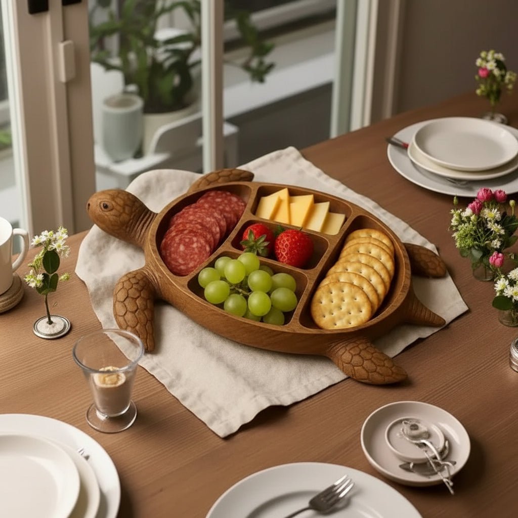 Snack Tray - Solid Wood Platter - Animal Motif - NaturKueche | elesira