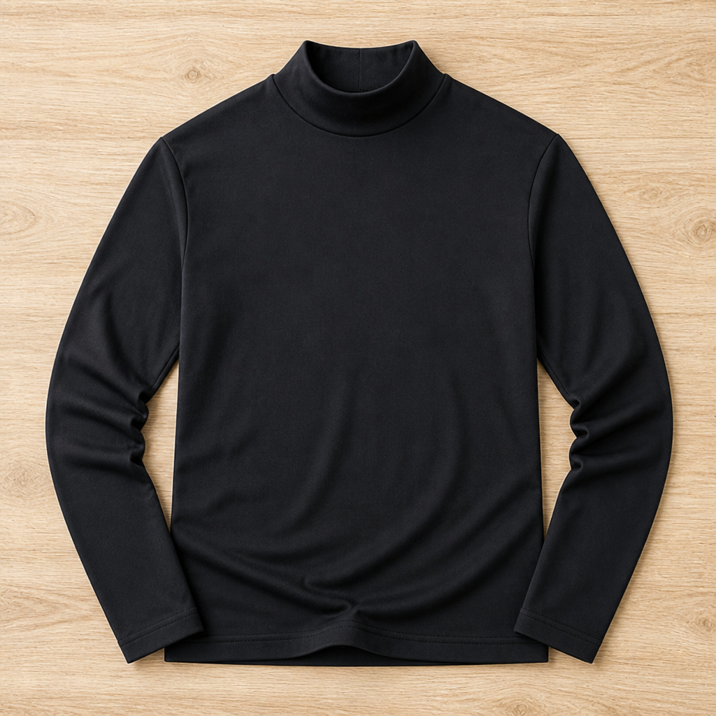 VeroEdge Slim-Fit-Langarmshirt mit hohem Kragen | Erobern Sie jeden Raum mit unvergleichlichem Selbstbewusstsein und Komfort | elesira