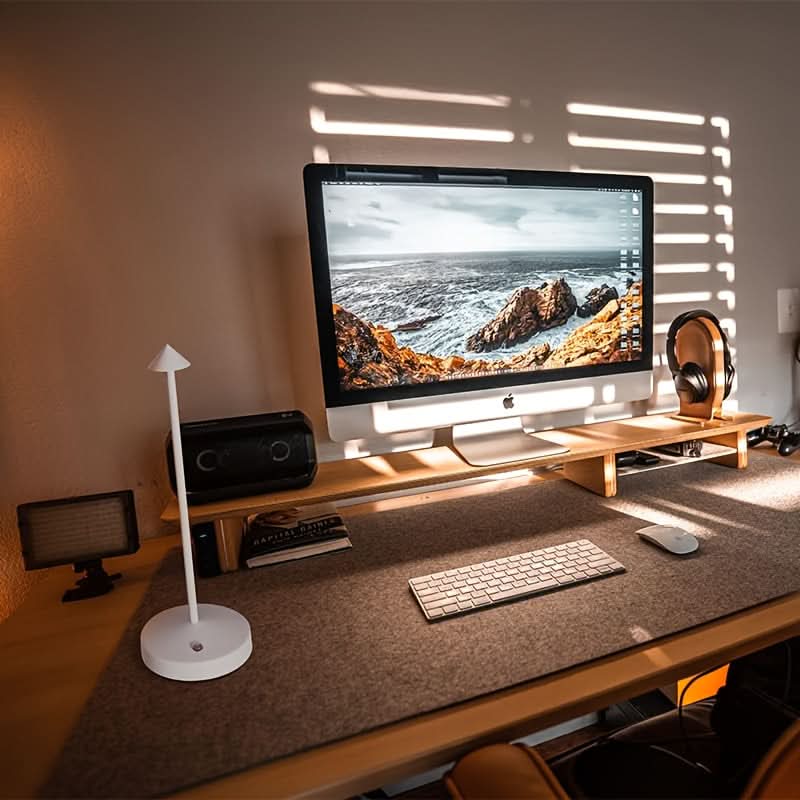 Lámpara de escritorio LED inalámbrica recargable con sensor táctil para iluminación ambiental | elesira