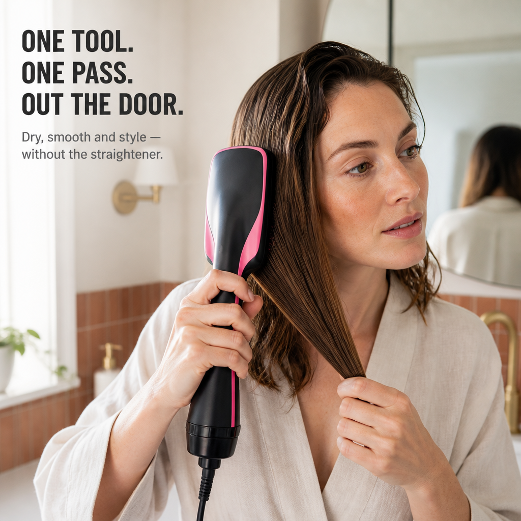 VeloSmooth | Slash Your Morning Hair Routine to One Tool, One Stroke | elesira