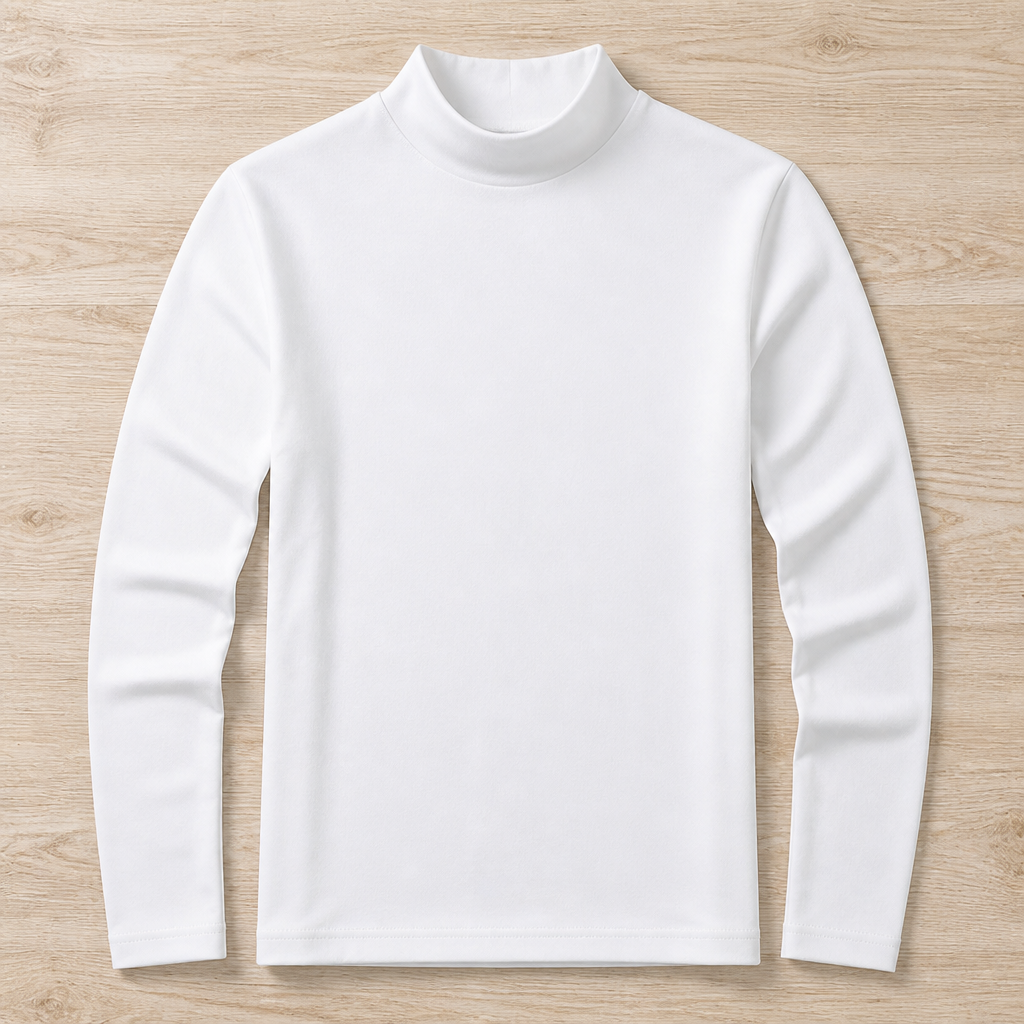VeroEdge Slim-Fit-Langarmshirt mit hohem Kragen | Erobern Sie jeden Raum mit unvergleichlichem Selbstbewusstsein und Komfort | elesira