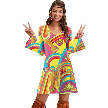 Robe Hippie Femme – Style Bohème Psychédélique 70s
