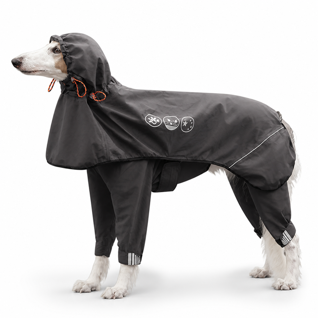 Impermeabile riflettente per cani (copertura integrale a quattro zampe) | elesira