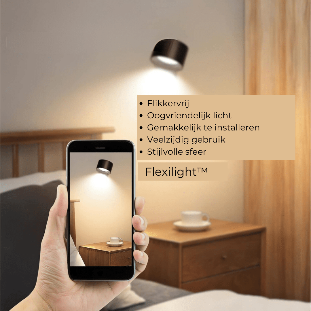 BrightBeam Cordless 360 Degree Wall Lamp Rechargeable Wireless | elesira