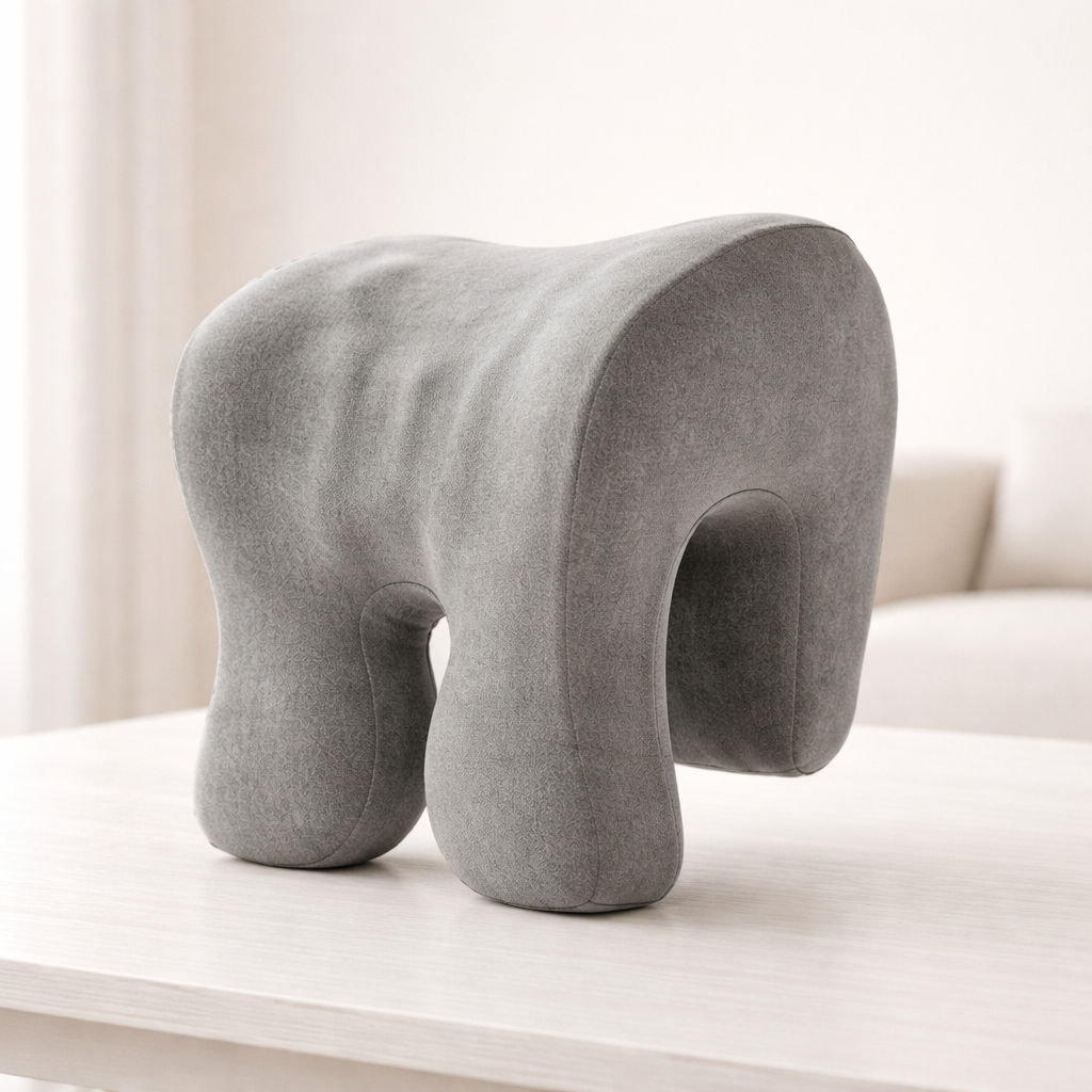 Versatile Memory Foam Head Support Cushion with Velvet Cover | elesira