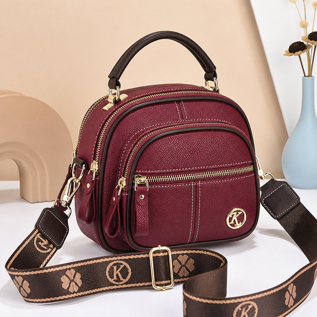 VieraBelle – Borsa compatta a tracolla con tracolla dall'elegante motivo audace | elesira