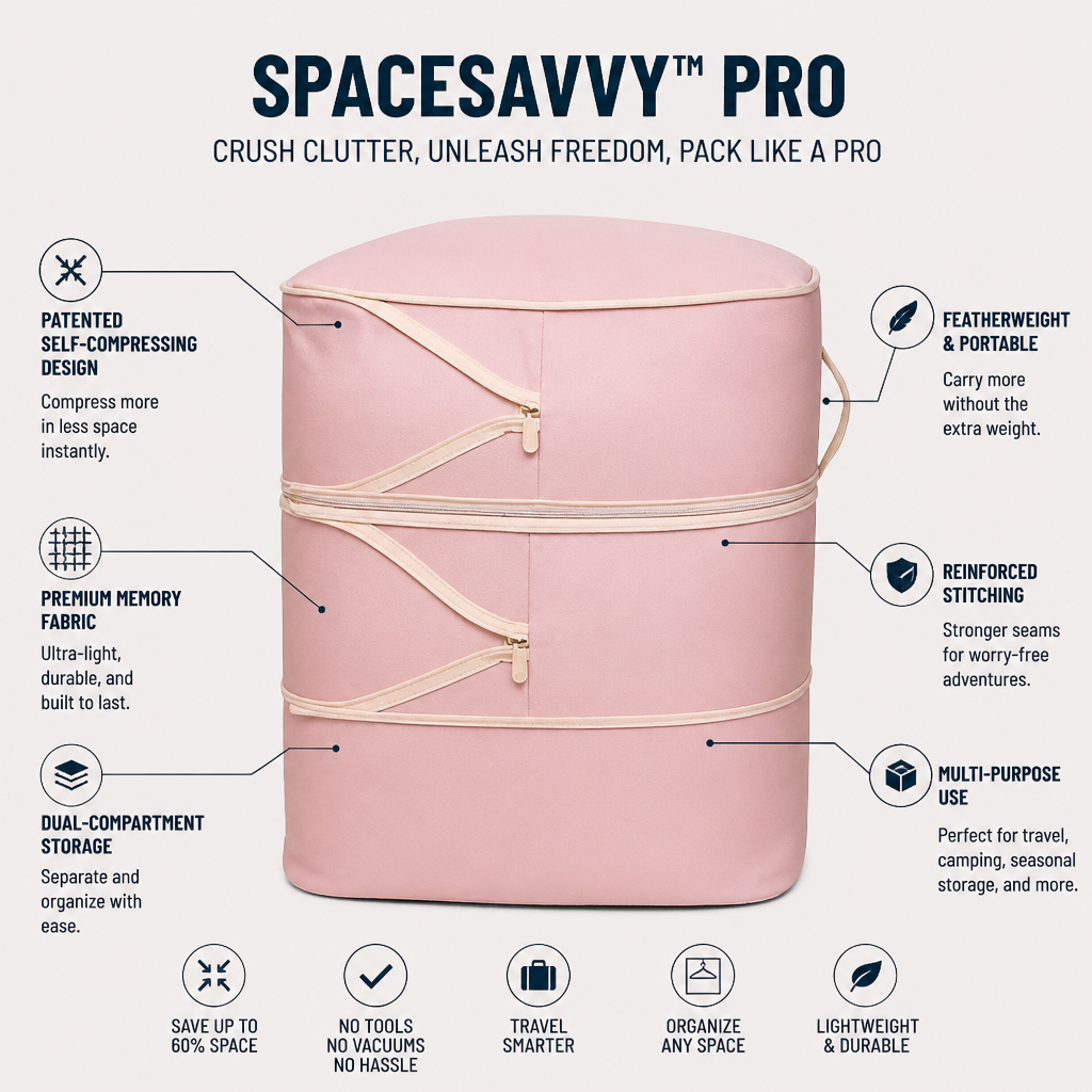 SpaceSavvy Pro - השתלטו על הבלגן, השתחררו וארזו כמו מקצוענים | elesira