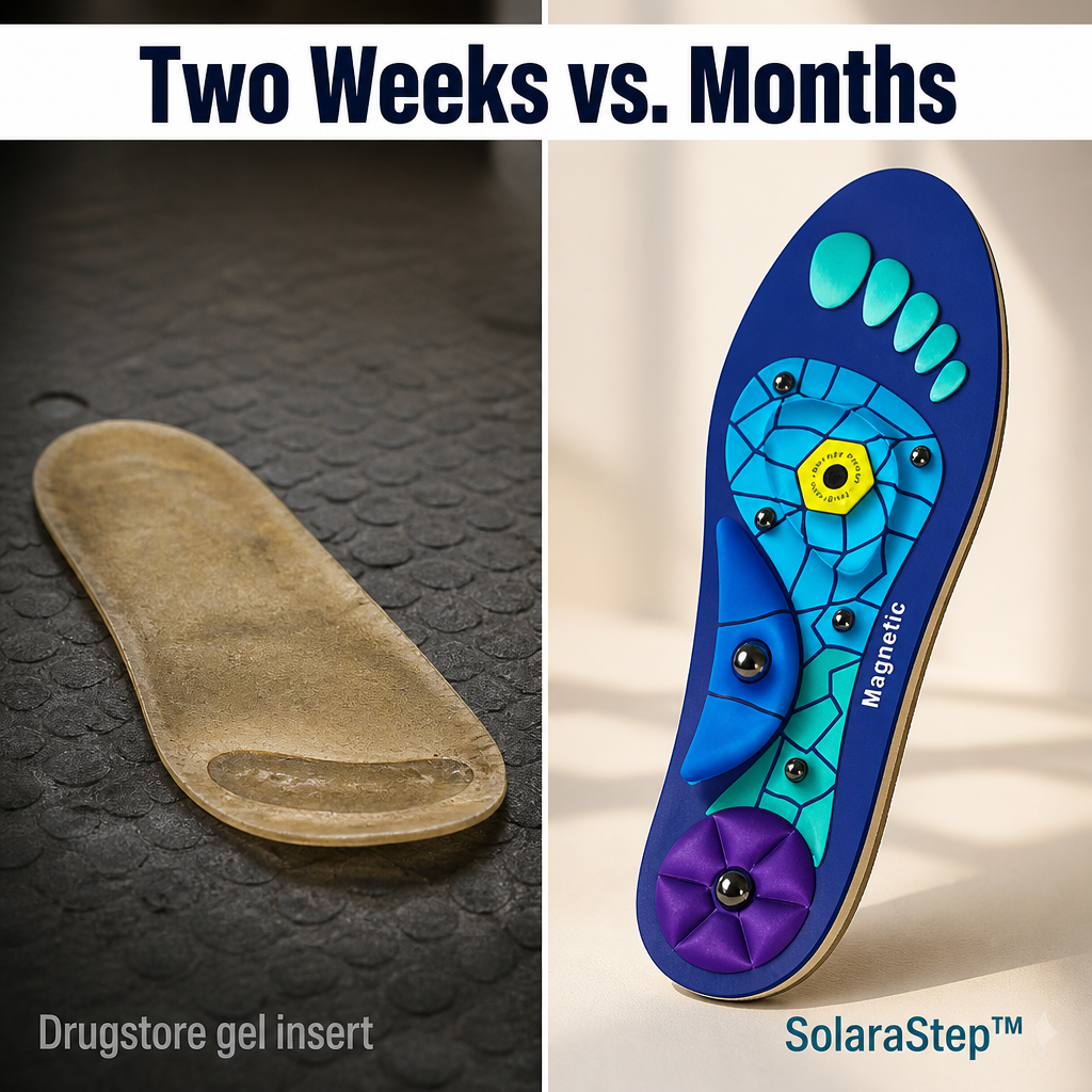 SolaraStep | Relieve Aching Feet & Arch Pain with Acupressure Cushion Support | elesira