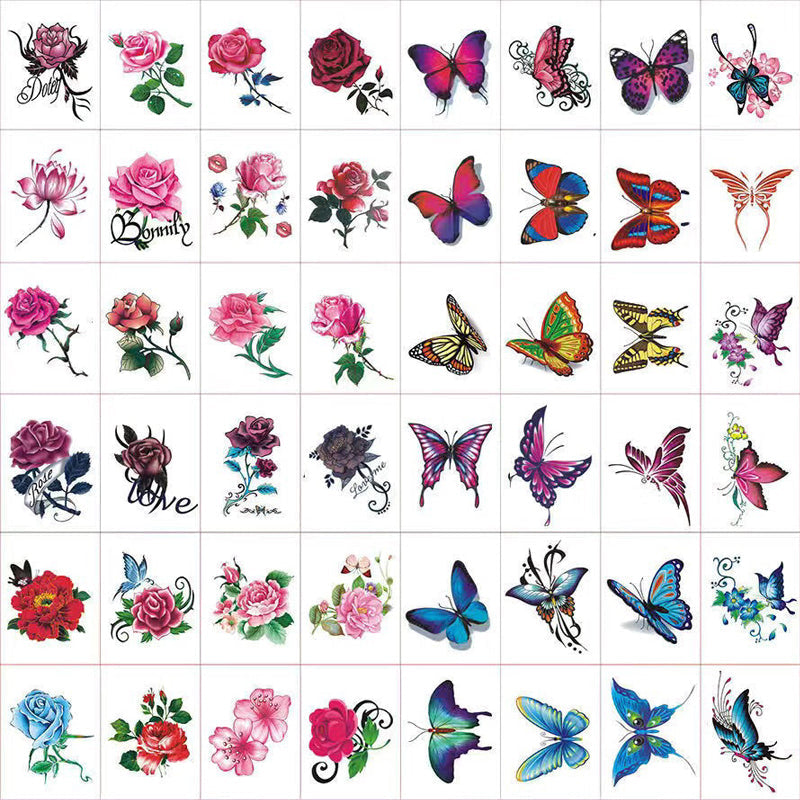 Colecție de autocolante pentru tatuaje artistice 3D, impermeabile și delicate cu pielea | elesira