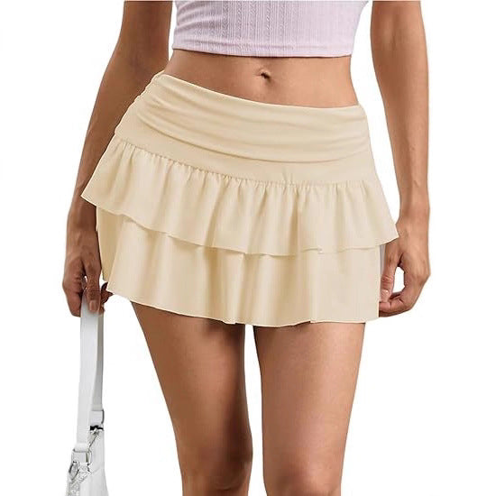 Mini Jupe Plissée Superposée - Taille Basse