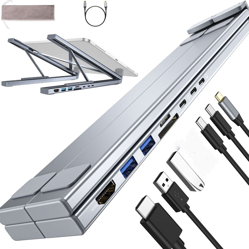 VoltEdge 8-Port-Dockingstation mit verstellbarem Ständer | Steigere deinen Komfort und besiege die Müdigkeit im Arbeitsalltag | elesira
