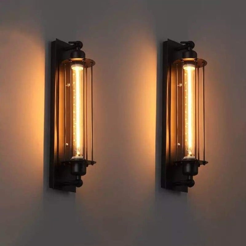 Lampada da parete vintage in stile industriale per bar | elesira