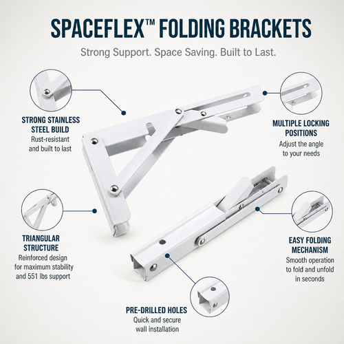SpaceFlex | Sklopte police a získejte zpět každý centimetr podlahové plochy | elesira