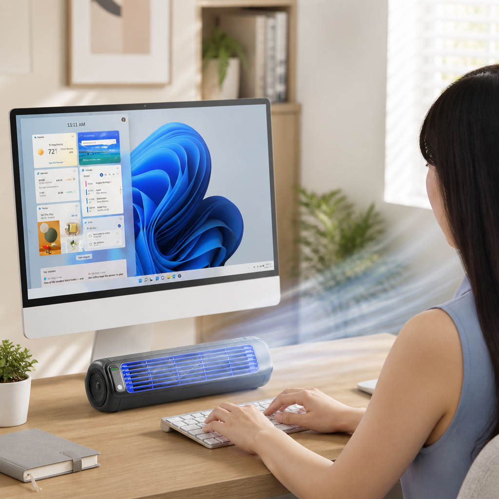 Wireless Rechargeable Bladeless Personal Air Cooler | elesira