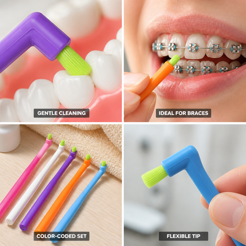 Soft Bristles & Flexible Tips Interdental Brushes (5-Pack) | elesira